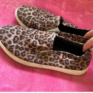 Leopard Print Slip-On Women's Shoes